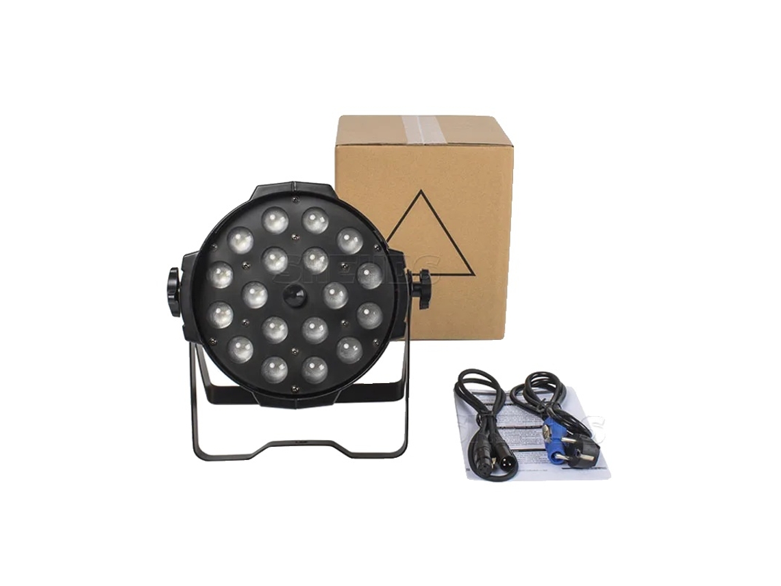 Zoom LED Par, lavado UV RGBWA, control DMX ajustable, zoom de 18x18W, enchufe europeo