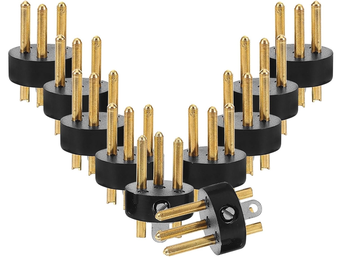 Lote De 10 Conectores Xlr De 3 Pines Para Micrófono, Metal/abs, Calidad De Sonido.