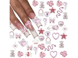 Accesorios De Aleación Para Decoración De Uñas, 32 Piezas, Decoraciones De Uñas Con Diamantes De Imitación Para Manicura. Panoona