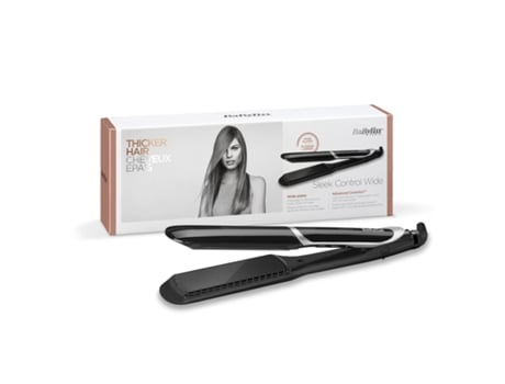 Babyliss Sleek Control Plancha alisadora en caliente ancha negra 2,5 m