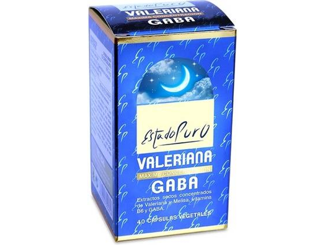Complemento Alimentar ESTADO PURO Valeriana Com Gaba (40 cápsulas vegetais)