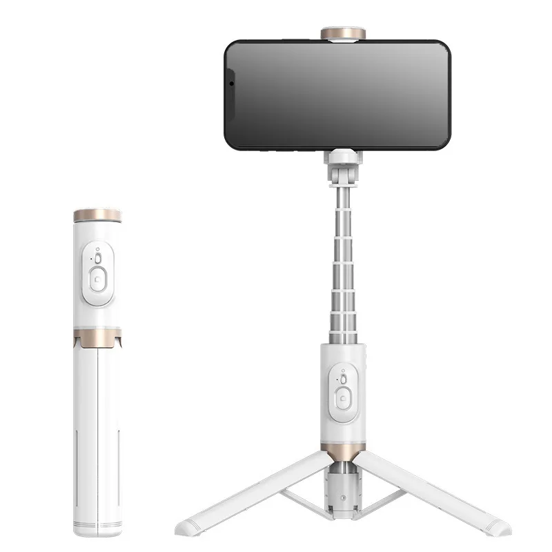 (blanco) Trípode Para Selfies 3 En 1 De Aleación De Aluminio Con Bluetooth Y Telescópico