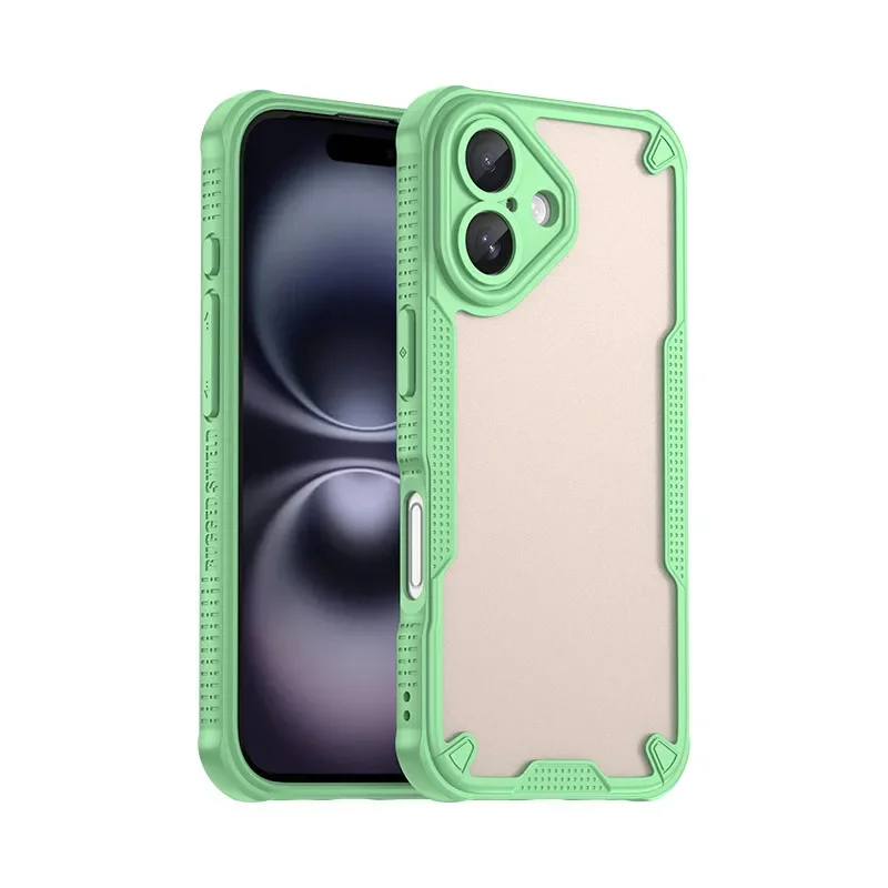 (verde, Iphone 16) Caso De Teléfono De Lujo De Material Tpu, Resistente A Los Golpes Y Duradero, Diseño De Borde Mate Para Una Protección Total