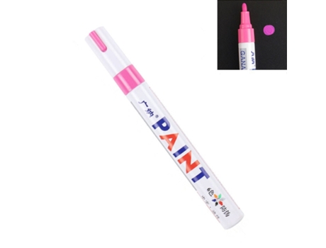 Rotulador de Tinta Permanente de Caucho Resistente al Agua 1Pç SLOWMOOSE (Rosa)