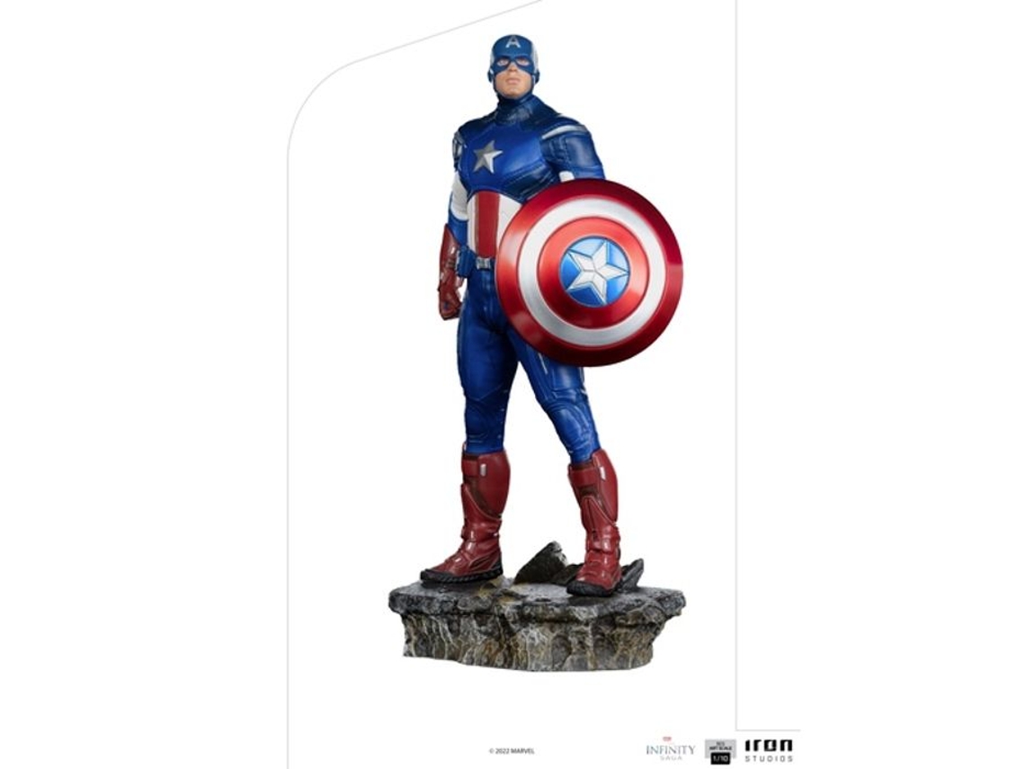 The Infinity Saga Estatua Comics Art Escala 1 10 Capitán América Battle Iron Studios