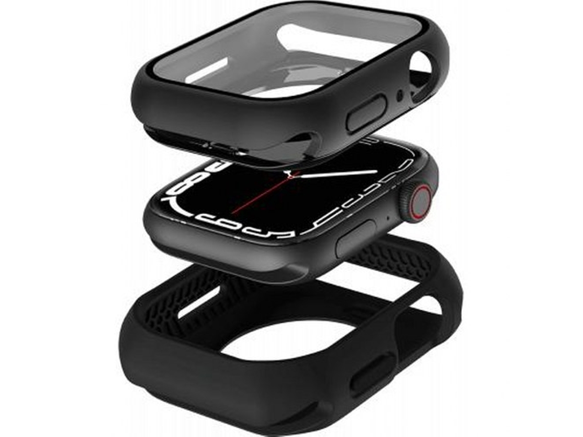 ITSKINS Estuche para Apple Watch 42-44mm Híbrido Reforzado Solid R 100% Plástico Reciclado Negro