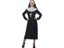 Disfraz de Mujer DISFRAZZES Monja Negro (Talla: M - 40/42)