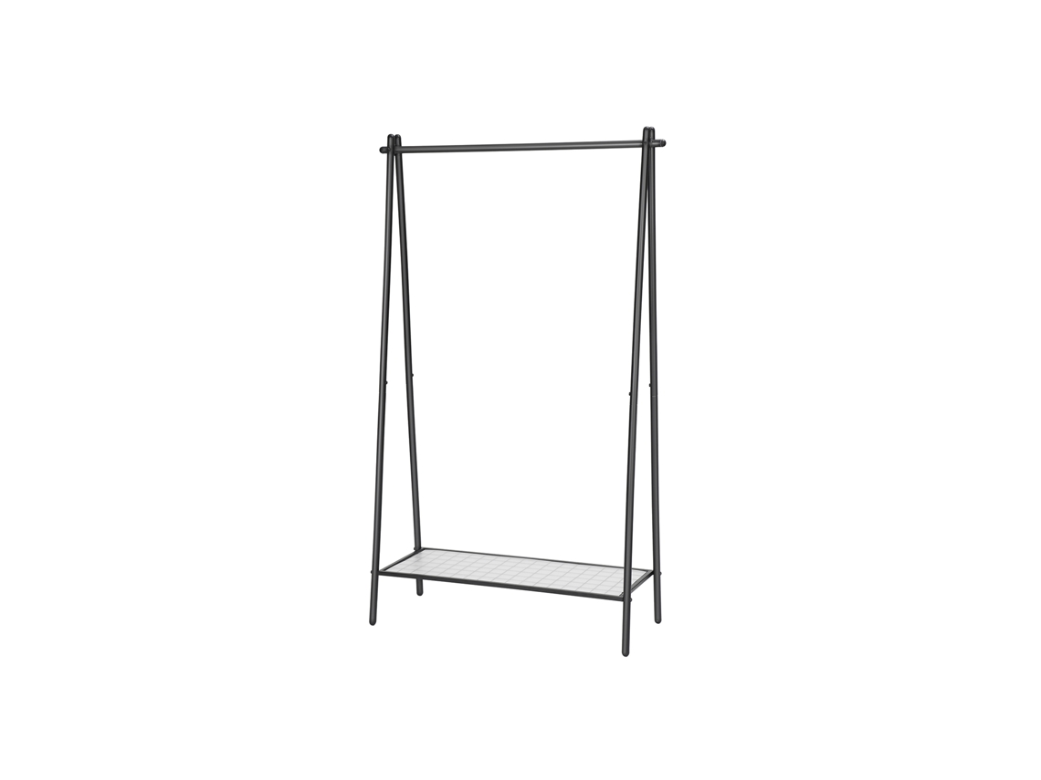 Perchero Burro De Ropa Con Estante Para Zapatos 92,5x33,5x153 Cm Calidad - Negro