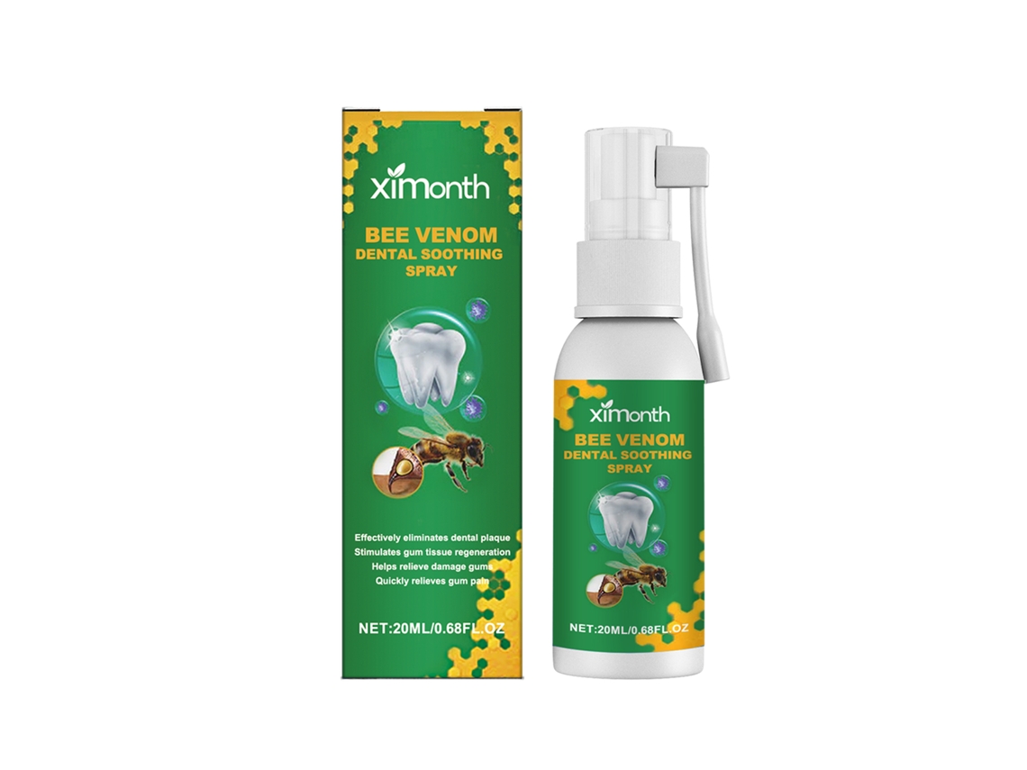 El spray para el cuidado de las encías alivia el dolor y protege los dientes.