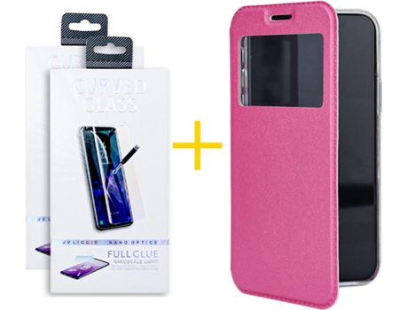Carcasa + 2 Protectores de Pantalla para Samsung Galaxy S22 Plus 5G ACCETEL Rosa