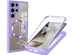 Capa Proteção Total para Samsung Galaxy S24 Ultra  Roxo