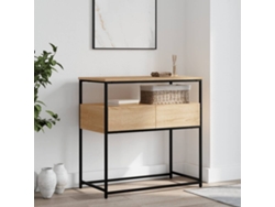 Mesa Consola Madera De Ingeniería Roble Sonoma 75x40x75 Cm