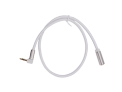 Cable De Audio Estéreo De 3,5 Mm Macho A Hembra Con Conector En Ángulo Recto, Extensión De 1 M.