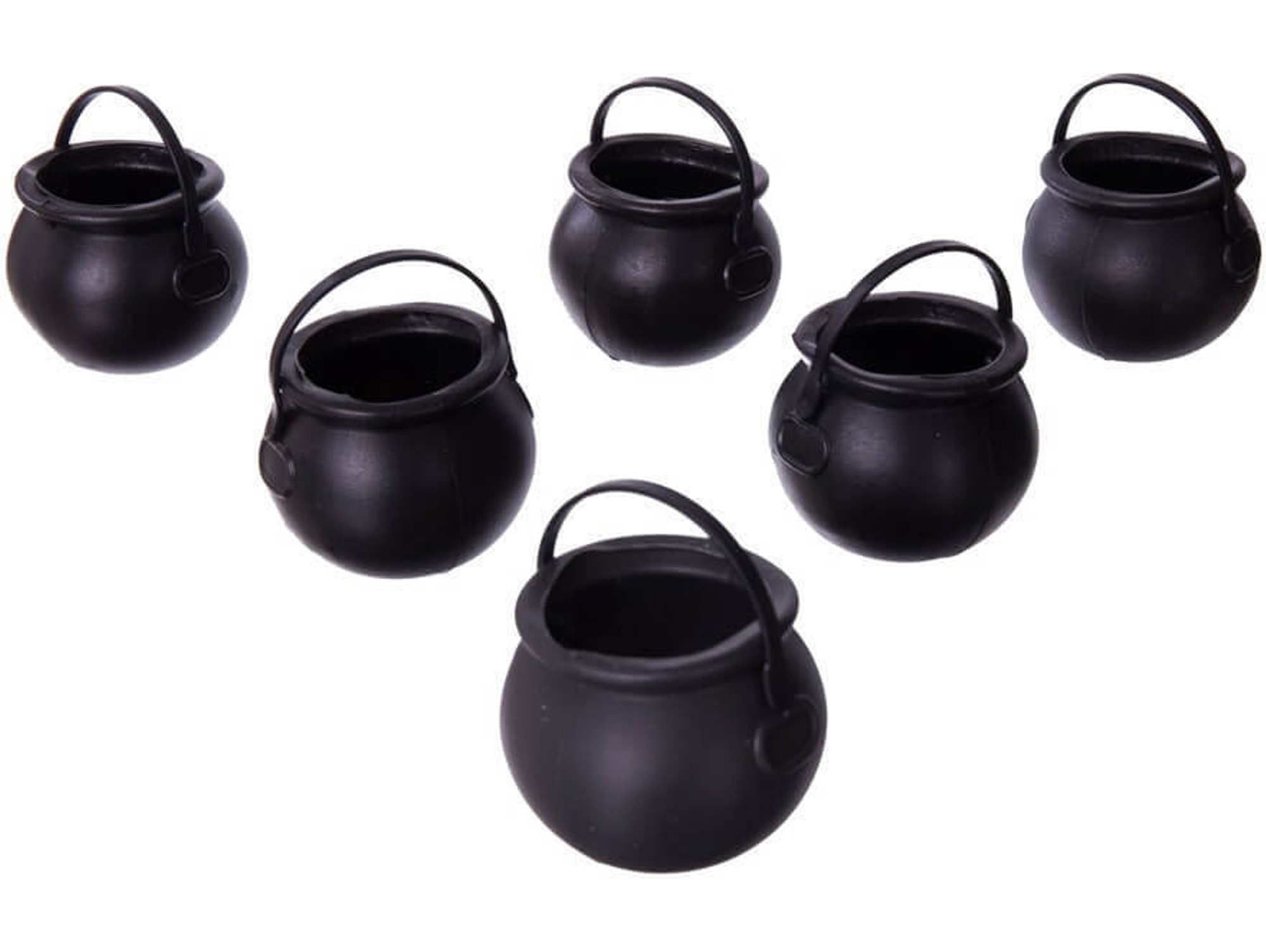 Cesta DISFRAZZES 6 Mini Calderos Negros (5 x 7 x 7 cm)
