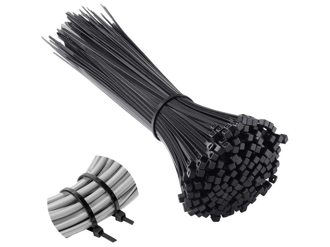 110 Bridas Para Cables De 200 Mm X 3 Mm, Bridas De Nailon Profesionales Resistentes A Los Rayos Uv, Fxc Bl