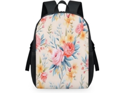 Mochila TROPICALLIFE con estampado floral en acuarela para niños (32x15x44,9 cm) en tejido de punto.