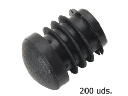 Contera plastico redonda interior negra para tubo exterior ø 21 mm. bolsa 200 unidades