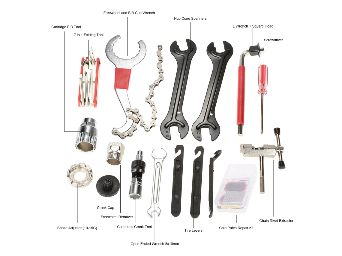 Kit De Ferramentas Profissional Universal Para Reparação De Bicicletas Para Casa E Exterior