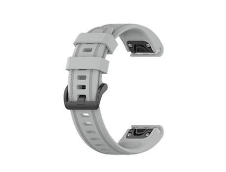 Correa Para Garmin Fenix 6s Pro Correa De Reloj De Silicona De Color Puro Gris VENISYMLIS