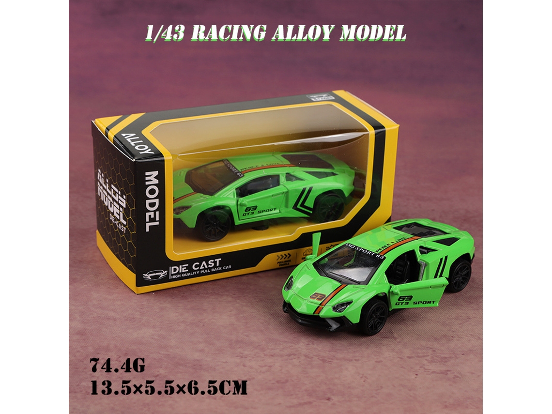 Modelo De Coche De Aleación Realista A Escala 1/43 Con Mecanismo De Retroceso, Juguete Para Niños.