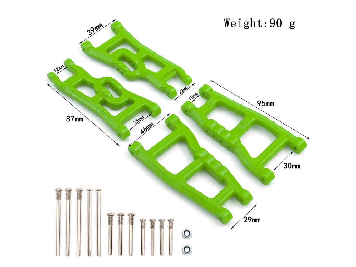 Ymsl Kit De Brazos De Suspensión Y Cubos De Dirección De Aluminio Delanteros Y Traseros Para Coche Rc Trax4 Slash 2wd Vxl Hxl