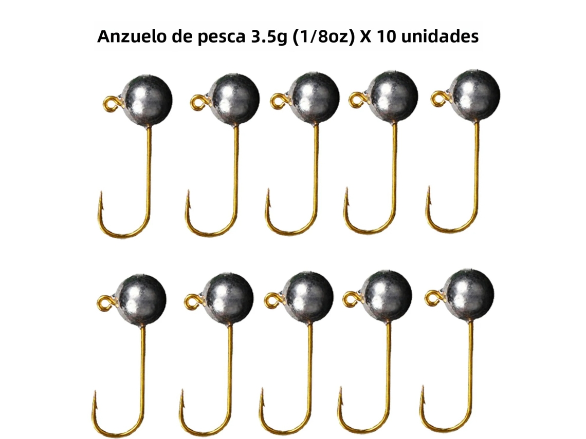 (3,5 G) 10 Anzuelos En Miniatura, Fabricados En Acero Con Alto Contenido De Carbono