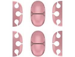 Paquete De 6 Bridas De Silicona Adhesivas Rosas Para La Gestión De Cables.