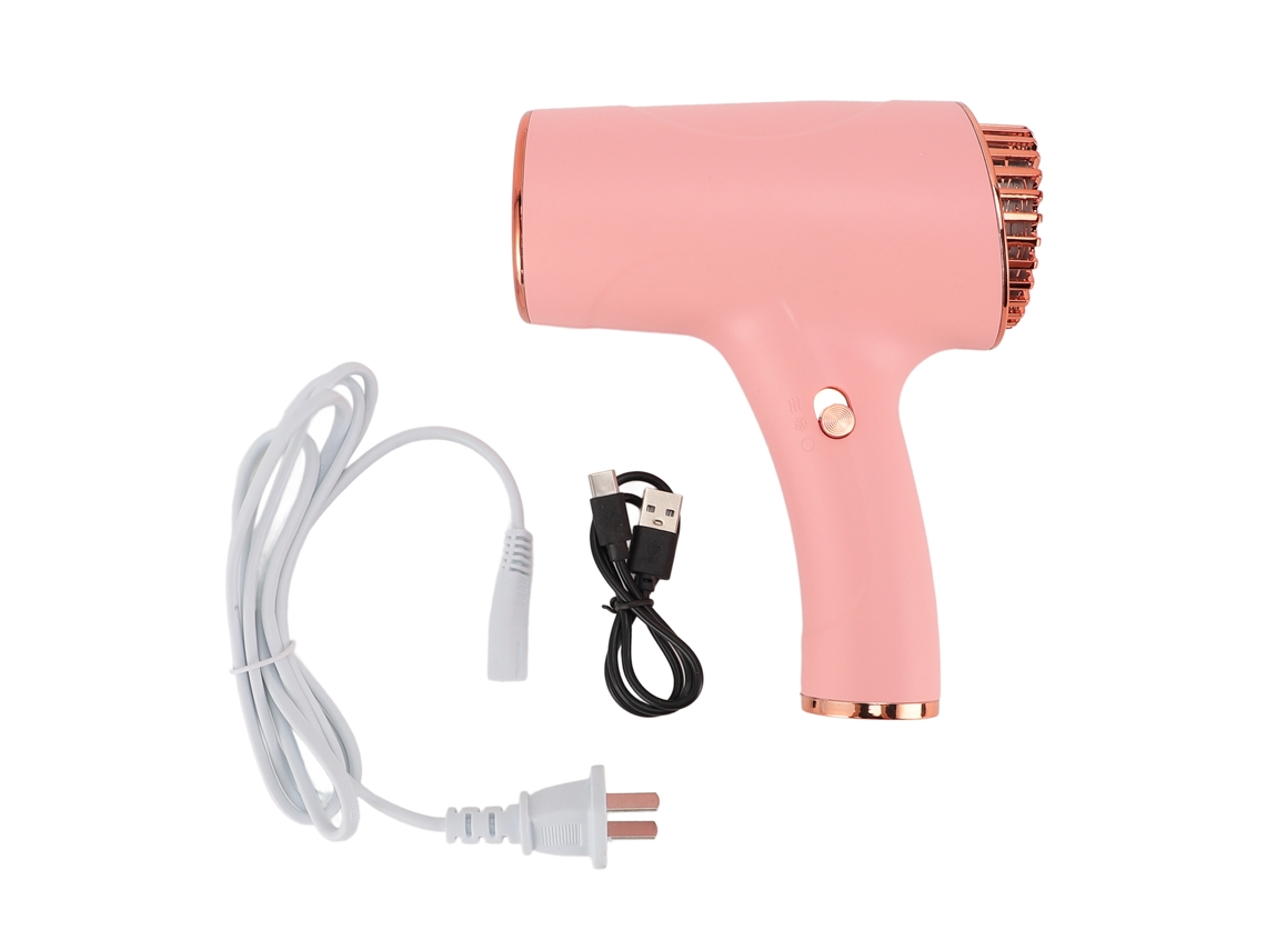 Mali secador de Cabelo Iônico Negativo Abs com Ar Quente/frio Silencioso Portátil para Casa Viagem Dormitório Secagem Rápida Rosa