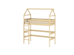 Cama Infantil FURNLUX Otylia (Beige, Madera Maciza - 98X208X227 Cm / 90X200 Cm)