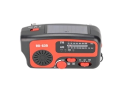 Radio de manivela Radio de emergencia Manivela Radio meteorológica de emergencia 1200 Mah Am Fm con carga solar Video Auto Radio HURRISE