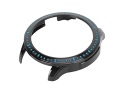 Funda protectora para Amazfit GTR 4, antigolpes, antirrayas, con borde reforzado, negra y azul