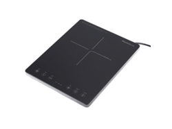 Placa de inducción portátil MELCHIONI Oblivion 1, 1 quemador, 2000 W, pantalla táctil, temporizador de 3 horas, bloqueo para niños, cristal negro