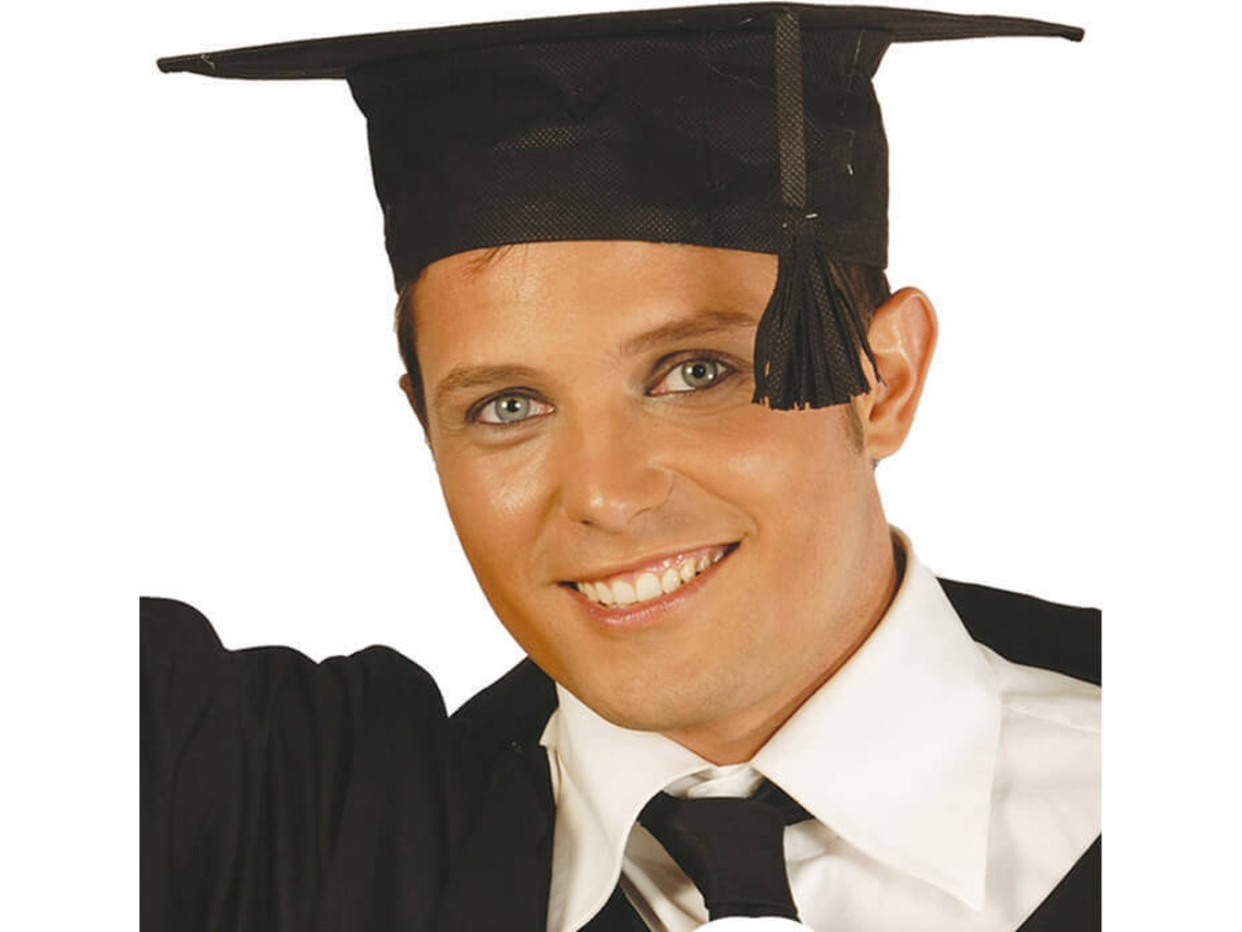 Sombrero DISFRAZZES Estudiante O Graduado Negro (Talla: Talla Universal)