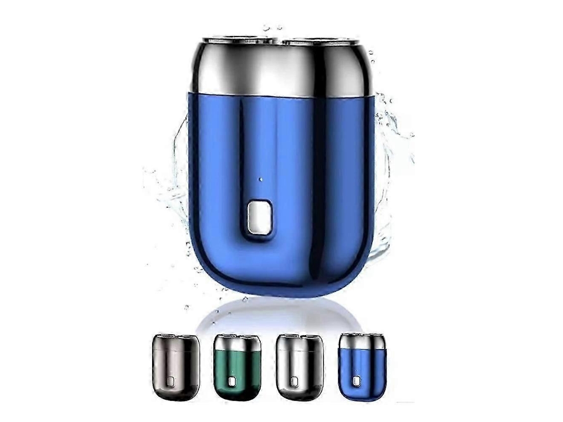 Afeitadora eléctrica de doble cabezal Rosewell para hombres, mini afeitadora portátil recargable por USB con 2 cuchillas flotantes.