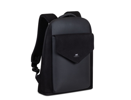 RIVACASE Mochila urbana de lona para portátil de 14'' CARDIFF Negro