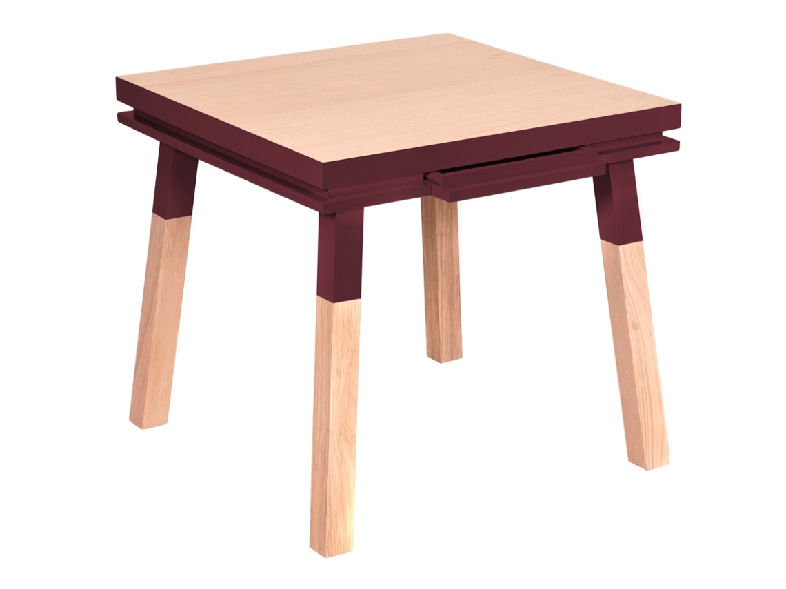 Escritorio Cadruado de Madera Maciza Con 1 Cajón 100 cm