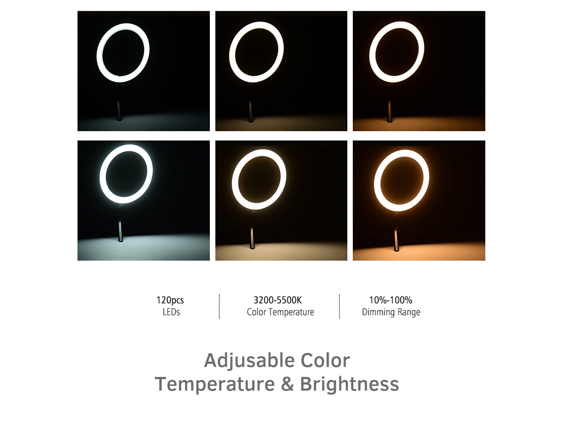 Luz Anular Led De 10 Pulgadas Con Control Remoto Y Soporte Para Teléfono, Ideal Para Streaming, Maquillaje Y Selfies