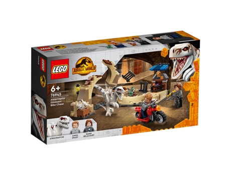 LEGO Jurassic World Dinossauro Atrociraptor: Perseguicao De Mota 76945 (Edad Mínima: 6 Años - 169 Piezas)