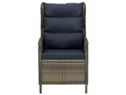 Maison Exclusive - Sillón Reclinable De Jardín Con Cojines Ratán Sintético Marrón