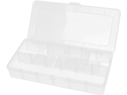 Caja De Almacenamiento Ajustable De Plástico Transparente Con 12 Ranuras Para Joyas Y Componentes