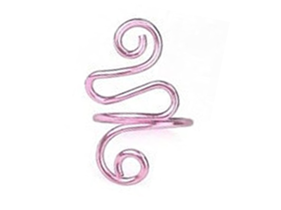 Anillo de tensión ajustable para ganchillo, aleación rosa, bricolaje.