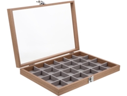 Organizador de joyas Joyero multicompartimento con tapa transparente.