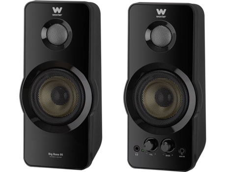 Altavoces 2.0 WOXTER Big Bass 95 (PC - 20 W - Control de volumen)