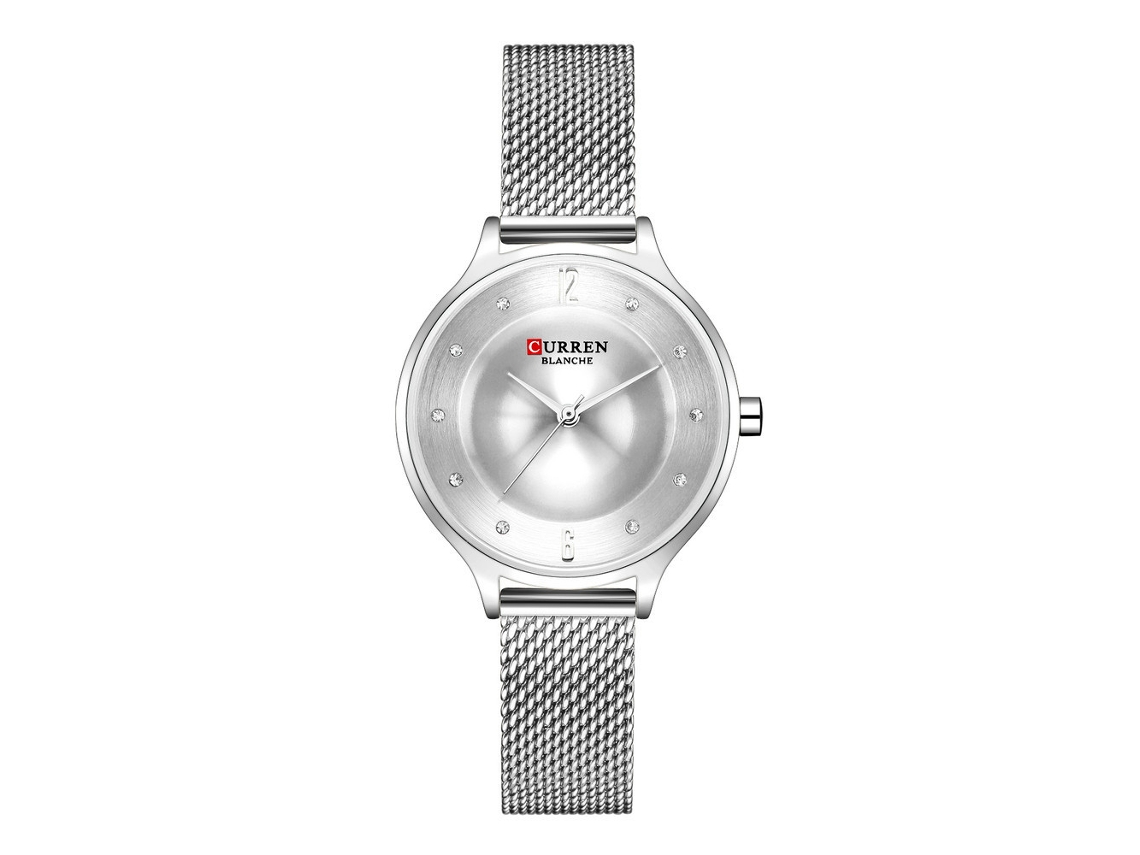 Reloj De Cuarzo De Malla Milanesa Informal Para Mujer, Reloj Delgado