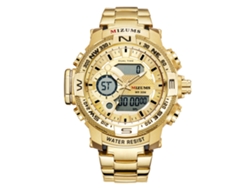 Reloj Electrónico De Cuarzo Deportivo Para Hombre Con Correa De Acero Inoxidable (oro)