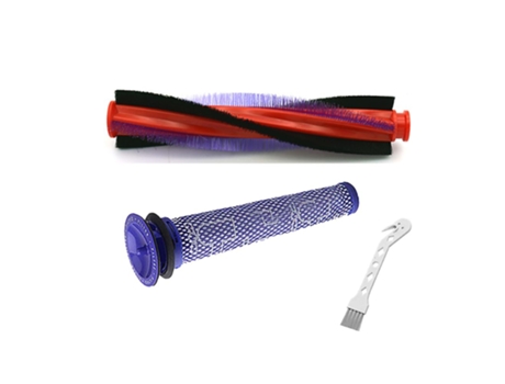 Filtro de rolo de escova de cerdas de 18,5 cm para dyson v6 fofo dc59 dc62 sv03