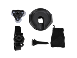 Soporte Portátil Para Copas De Vino De Exterior Con 3 Accesorios Para Barcos, Picnics Y Patios - Negro