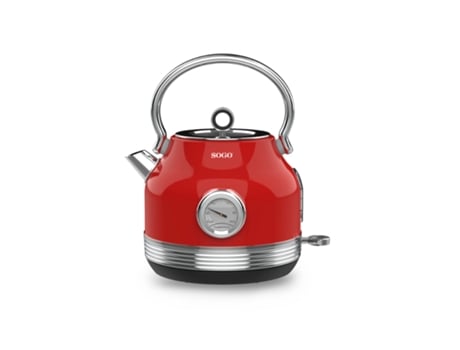 Hervidor Retro SOGO Ket-Ss-7760 2200W 1,8L Rojo Resistencia Oculta Rojo