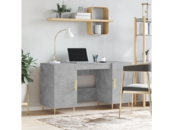 Escritorio | Mesa | Escritorio 140x50x75 cm Derivados de madera Cemento gris