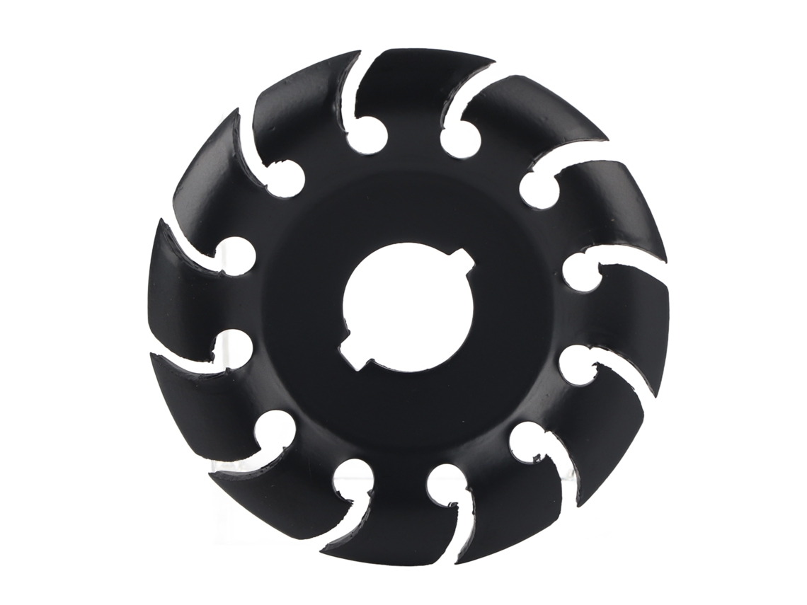 Hoja de entrenamiento de carpintería con 12 dietas, hoja de acero al manganeso negro endurecido de 65x16 mm para amoladora angular.